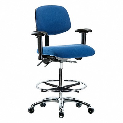 GRAINGER BRESDFHBCHCRT1A1CFECESDBLU Fab ESD Hi Tilt AA FR Cstrs Blue