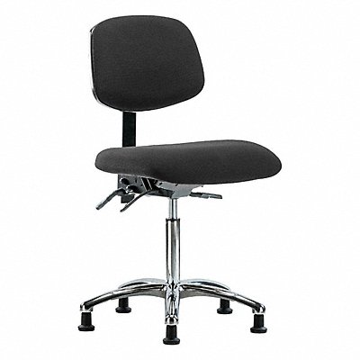 GRAINGER BRESDFMBCHCRT1A0NFEGESDBLK Fabric ESD Chair Med Tilt Glides Blk
