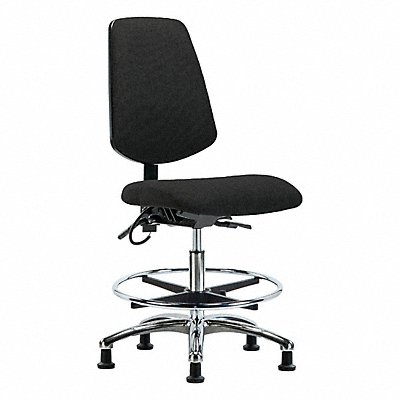 GRAINGER BRESDFMBCHMBCRT1A0CFEGESDBLK Fabric ESD Chair Medium Bench Height Tilt FR Stat Blk