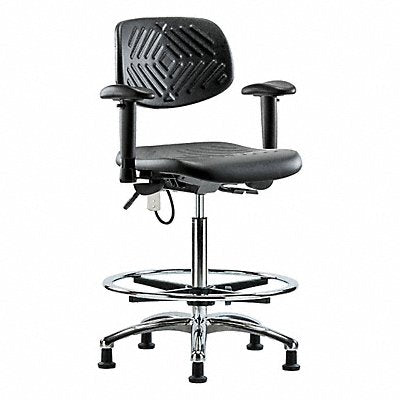 GRAINGER BRESDPHBCHCRT0A1CFEG Poly ESD Chair High FR Arms Glides