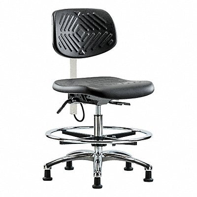 GRAINGER BRESDPMBCHCRT1A0CFEG Poly ESD Chair Med FR Tilt Glides