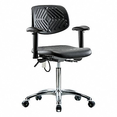 GRAINGER BRESDPMBCHCRT0A1NFEC Poly ESD Chair Med Bench Arms Castors