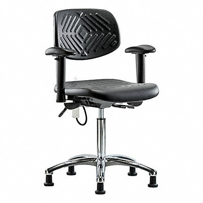 GRAINGER BRESDPMBCHCRT1A1NFEG Poly ESD Chair Med Tilt Arms Glides