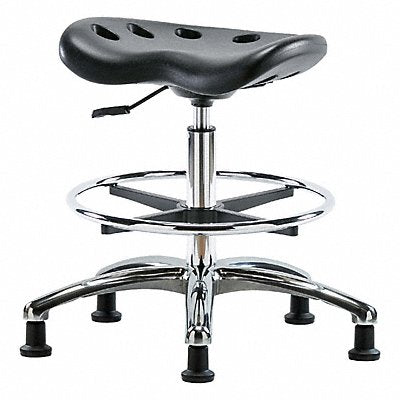 BLUE RIDGE ERGONOMICS ESDPTMBSLCRCFEG ESD Tractor Stool 300 lb Cap. Black