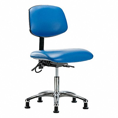 GRAINGER BRESDVDHCHCRT1A0EGESDBLU Vinyl ESD Chr Desk Tilt Glides Blue