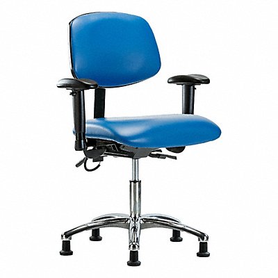 GRAINGER BRESDVDHCHCRT1A1EGESDBLU Vinyl ESD Chr Dsk Tilt AA Stat Blue