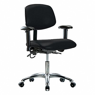 GRAINGER BRESDVDHCHCRT1A1ECESDBLK Vinyl ESD Chr Dsk Tilt AA Cstrs Blk