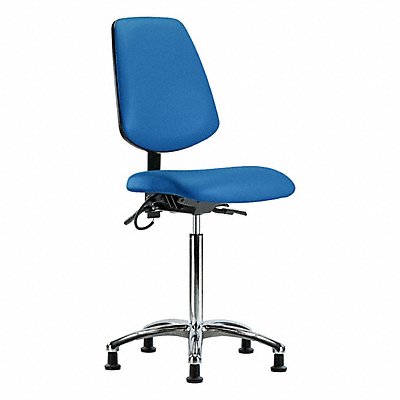 GRAINGER BRESDVDHCHMBCRT1A0EGESDBLU Vinyl ESD Chair Desk Height Tilt Stat Blue