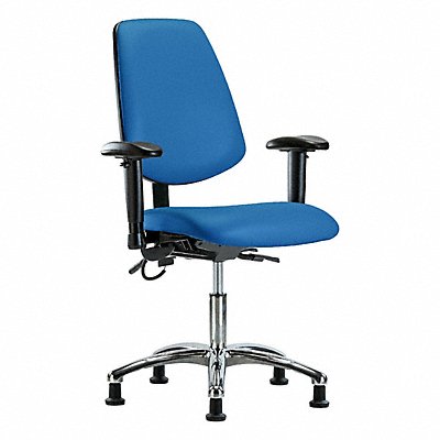 GRAINGER BRESDVDHCHMBCRT0A1EGESDBLU Vinyl ESD Chair Desk Height AA Stat Blue