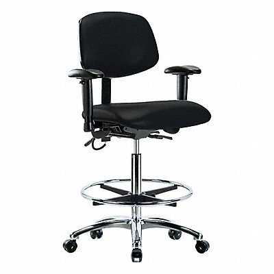 GRAINGER BRESDVHBCHCRT0A1CFECESDBLK Vinyl ESD Chr High AA FR Cstrs Blk