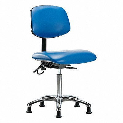 GRAINGER BRESDVMBCHCRT1A0NFEGESDBLU Vinyl ESD Chair Med Tilt Glides Blue