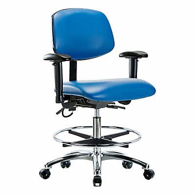 GRAINGER BRESDVMBCHCRT1A1CFECESDBLU Vinyl ESD Med Tilt AA FR Cstrs Blu