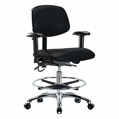 GRAINGER BRESDVMBCHCRT0A1CFECESDBLK Vinyl ESD Chr Med Arms FR Cstrs Blk