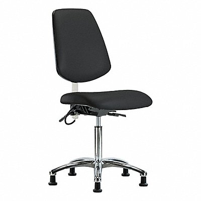 GRAINGER BRESDVMBCHMBCRT1A0NFEGESDBLK Vinyl ESD Chair Medium Bench Height Tilt Stat Blk