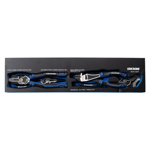 Kincrome EVA134T CANTILEVER 4 Piece Pliers EVA Tray