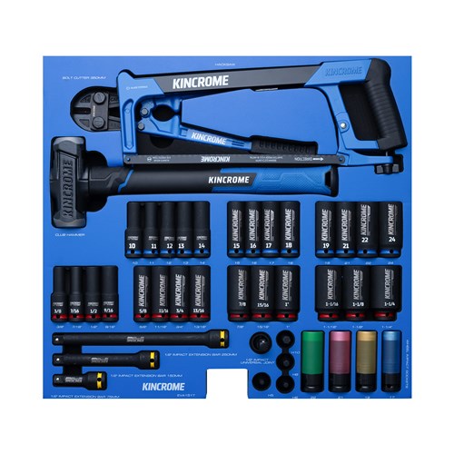 Kincrome EVA151T TRUCK BOX 42 Piece Impact Sockets & Accessories EVA Tray