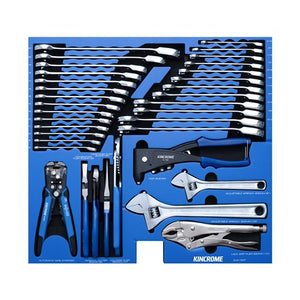 Kincrome EVA153T TRUCK BOX 35 Piece Gear Spanners, Pliers, Wrenches, Stripper & Riveter EVA Tray
