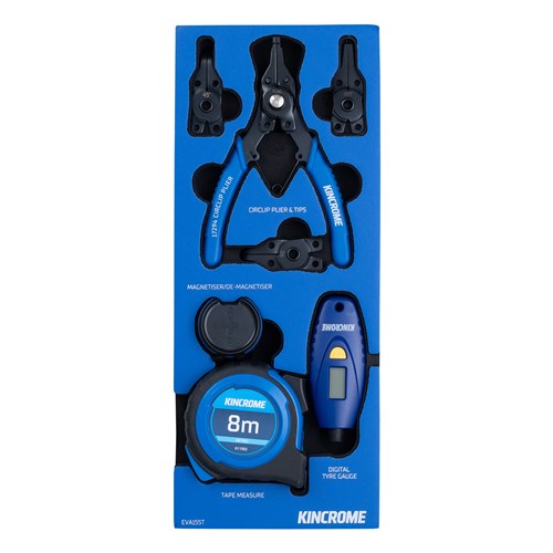 Kincrome EVA155T TRUCK BOX 8 Piece Circlip Pliers & Measuring EVA Tray