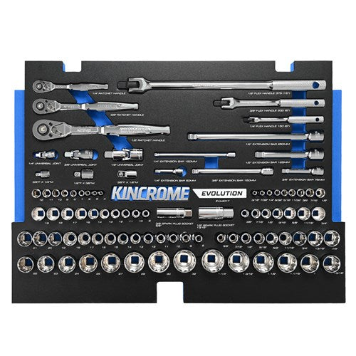 Kincrome EVA401T EVOLUTION 92 Piece Sockets & Accessories EVA Tray