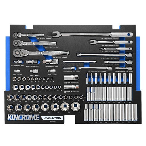 Kincrome EVA403T EVOLUTION 92 Piece Sockets & Accessories EVA Tray
