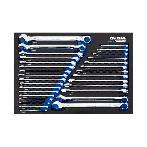 Kincrome EVA411T EVOLUTION 30 Piece Combination Spanners EVA Tray