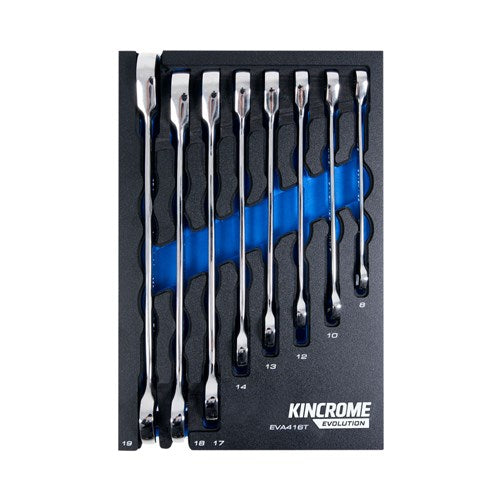 Kincrome EVA416T EVOLUTION 8 Piece Gear Spanner EVA Tray