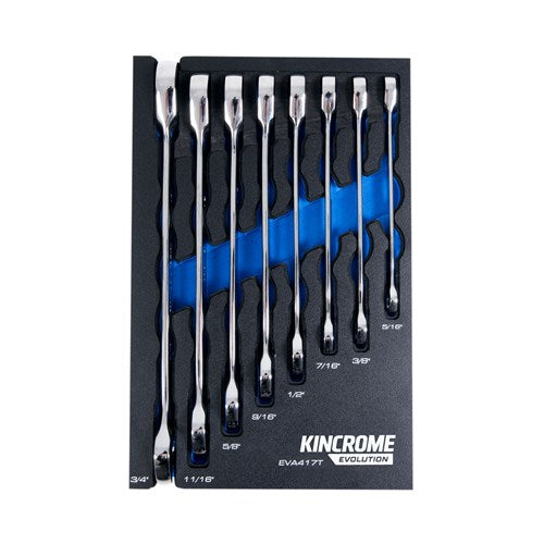 Kincrome EVA417T EVOLUTION 8 Piece Gear Spanner EVA Tray