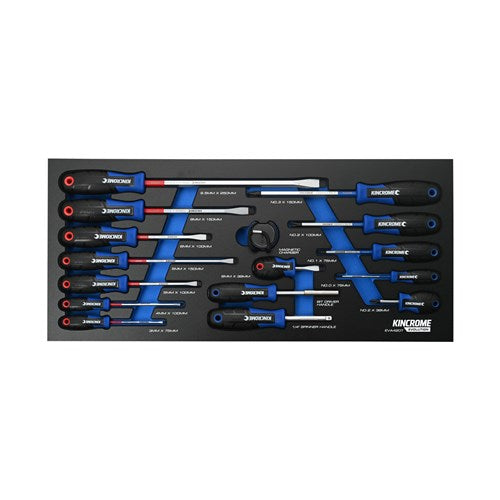 Kincrome EVA420T EVOLUTION 16 Piece TorqueMaster® Screwdrivers EVA Tray