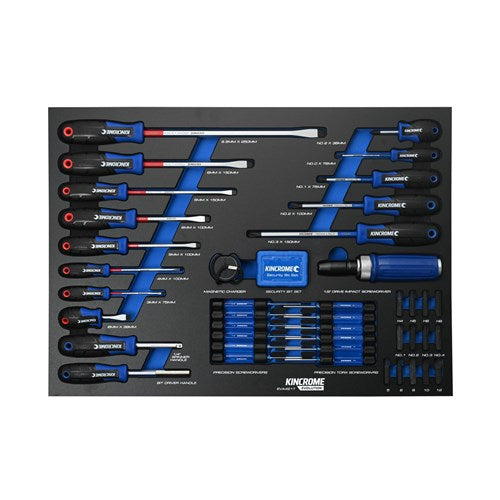 Kincrome EVA421T EVOLUTION 75 Piece TorqueMaster® Screwdrivers & Fastening EVA Tray