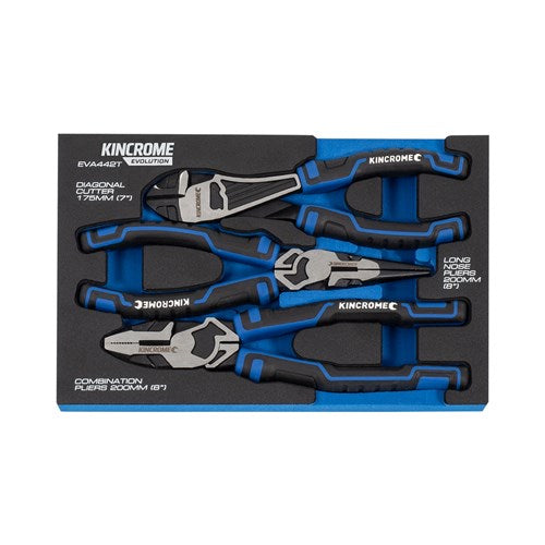 Kincrome EVA442T EVOLUTION 3 Piece Pliers EVA Tray