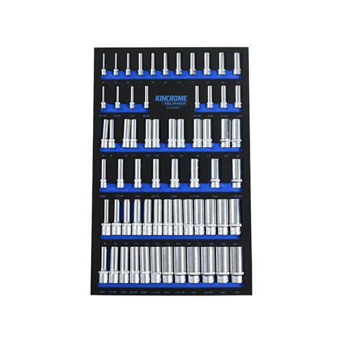 Kincrome EVA805T TOOL ARMOUR 64 Piece LOK-ON™ Deep Sockets EVA Tray