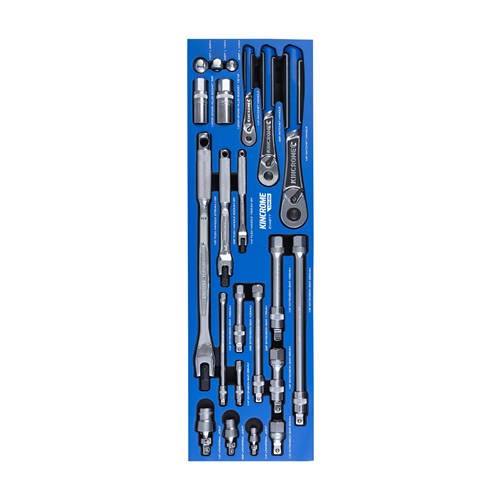 Kincrome EVA81T TRUCK BOX 22 Piece LOK-ON™ Socket Accessories EVA Tray