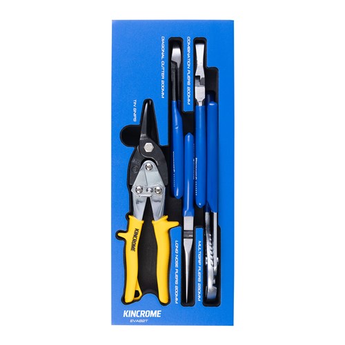 Kincrome EVA82T TRUCK BOX 5 Piece Pliers & Tin Snips EVA Tray