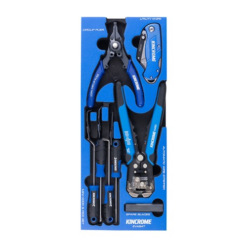 Kincrome EVA84T TRUCK BOX 11 Piece Circlip Pliers, Knife, Hook & Pick Set EVA Tray
