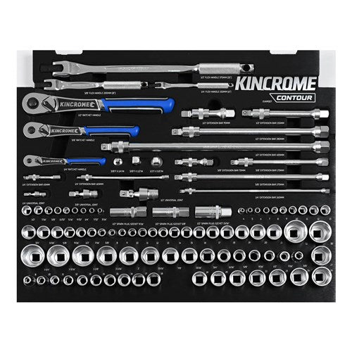 Kincrome EVA900T CONTOUR® 100 Piece LOK-ON™ Sockets & Accessories EVA Tray