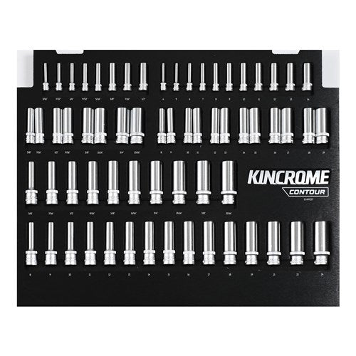 Kincrome EVA903T CONTOUR® 64 Piece LOK-ON™ Deep Sockets EVA Tray