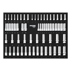 Kincrome EVA904T CONTOUR® 64 Piece LOK-ON™ Deep Sockets EVA Tray