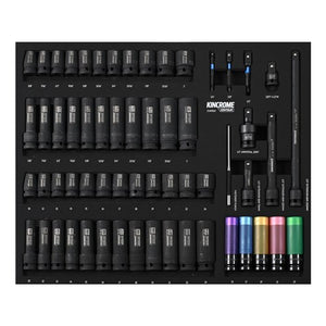 Kincrome EVA906T CONTOUR® 60 Piece LOK-ON™ Impact Sockets & Accessories EVA Tray