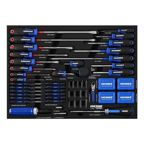 Kincrome EVA916T CONTOUR® 187 Piece TorqueMaster® Screwdrivers & Fastening EVA Tray