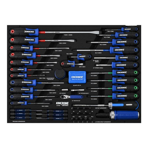Kincrome EVA918T CONTOUR® 88 Piece TorqueMaster® Screwdrivers & Fastening EVA Tray