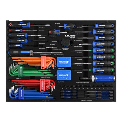 Kincrome EVA919T CONTOUR® 148 Piece TorqueMaster® Screwdrivers & Fastening EVA Tray