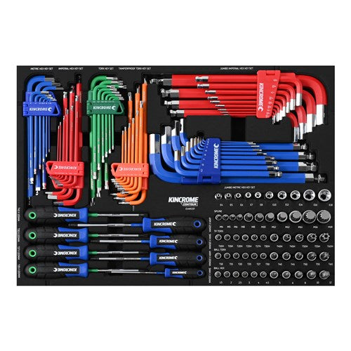 Kincrome EVA923T CONTOUR® 124 Piece Hex & TORX® Fastening EVA Tray