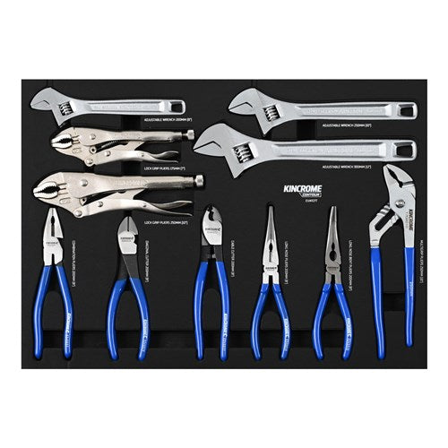 Kincrome EVA927T CONTOUR® 11 Piece Pliers & Wrenches EVA Tray