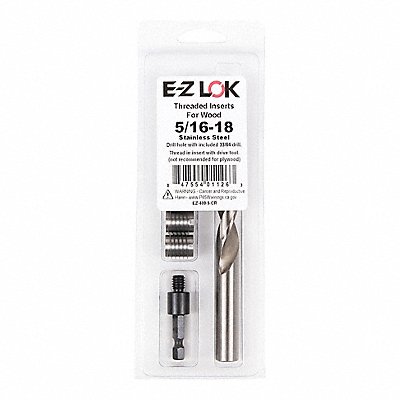 GRAINGER EZ4005CR Threaded Insert for Wood