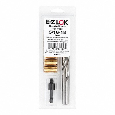 GRAINGER EZ400510 Threaded Insert for Wood
