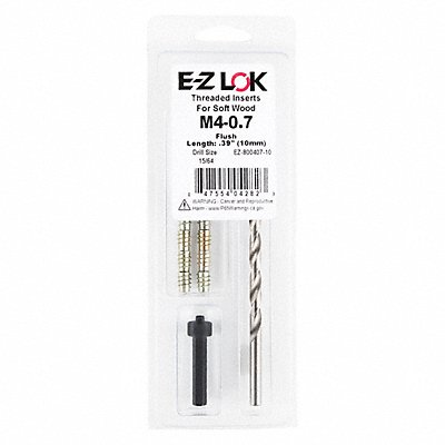 GRAINGER EZ80040710 Threaded Insert for Soft Wood