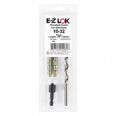 GRAINGER EZ80103210 Threaded Insert for Soft Wood