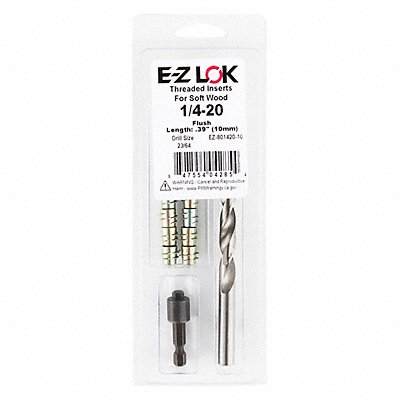 GRAINGER EZ80142010 Threaded Insert for Soft Wood