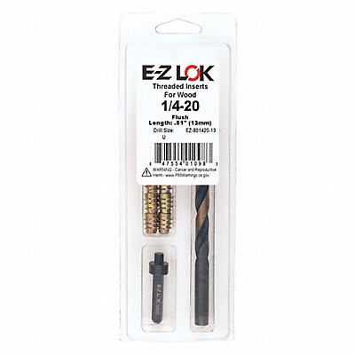 GRAINGER EZ80142013 Threaded Insert for Soft Wood