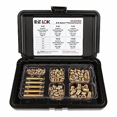 GRAINGER EZDV200 Heat-Set Threaded Insert Install Kit